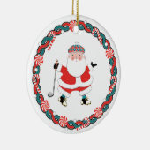 ゴルフパーソナライズされたクリスマスコレクション セラミックオーナメント (右)