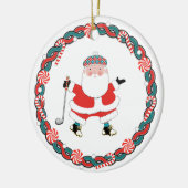 ゴルフパーソナライズされたクリスマスコレクション セラミックオーナメント (左)