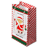 ゴルフパーソナライズされたクリスマスホリデースモール抱き枕 スモールペーパーバッグ (正面アングル)