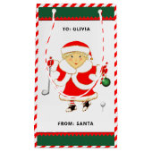 ゴルフパーソナライズされたクリスマスホリデースモール抱き枕 スモールペーパーバッグ (正面)