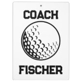 ゴルフパーソナライズされたクリップボード クリップボード (裏面)