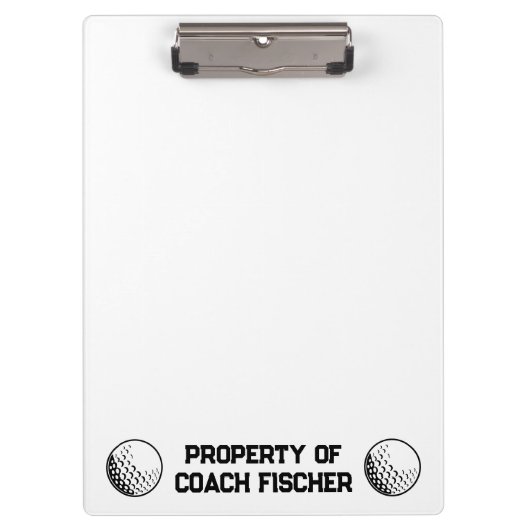 ゴルフパーソナライズされたクリップボード クリップボード (正面)