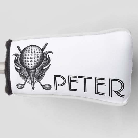 ゴルフパーソナライズされたコースボールティークラブカスタムギフト ゴルフヘッドカバー (正面)