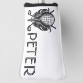 ゴルフパーソナライズされたコースボールティークラブカスタムギフト ゴルフヘッドカバー (回転90)