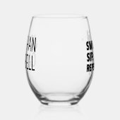 ゴルフパーソナライズされたスウィングsipリピート ステムなしワイングラス (右)