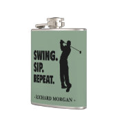 ゴルフパーソナライズされたスウィングsipリピート フラスク (左)
