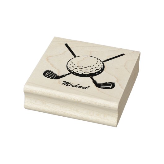 ゴルフパーソナライズされたスティックゴルファーの名前 ラバースタンプ (スタンプ)