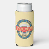 ゴルフパーソナライズされたセルツァークーラーボックス スリム缶クーラー (Seltzer正面)