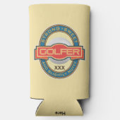 ゴルフパーソナライズされたセルツァークーラーボックス スリム缶クーラー (裏面)