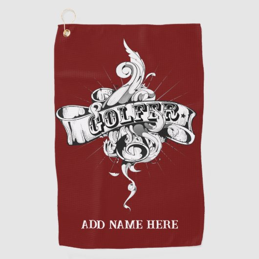 ゴルフパーソナライズされたタオル ゴルフタオル (正面)