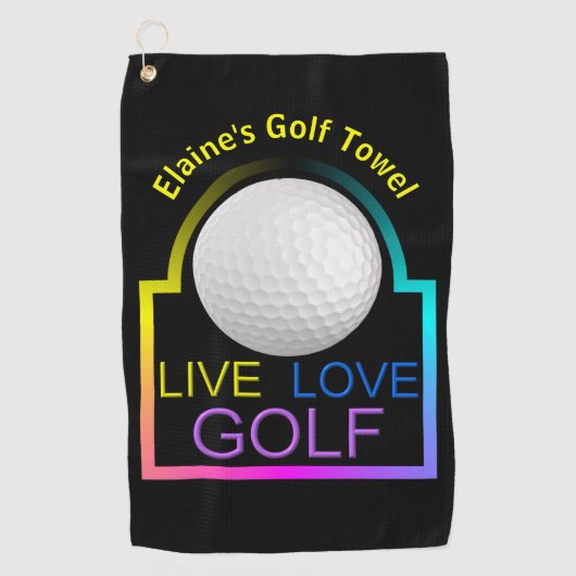 ゴルフパーソナライズされたタオル ゴルフタオル (正面)