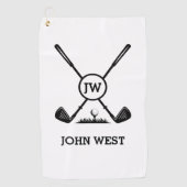 ゴルフパーソナライズされたタオル ゴルフタオル (正面)