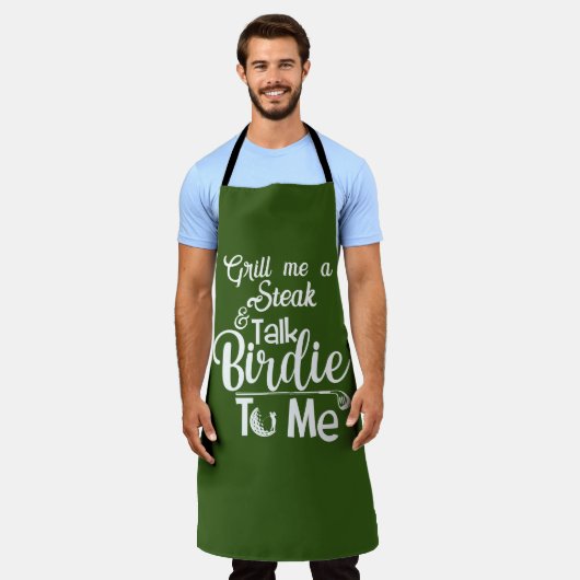 ゴルフパーソナライズされたテーマおもしろいゴルフバーディプンシェフ エプロン (着用した状態)