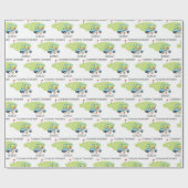 ゴルフパーソナライズされたテーマの名前の卒業 ラッピングペーパー (フラット)