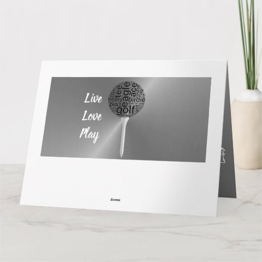 ゴルフパーソナライズされたテーマの60th誕生日カード カード (裏面)