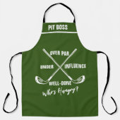 ゴルフパーソナライズされたテーマエプロンおもしろい – ビール愛好家 エプロン (正面)