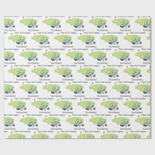 ゴルフパーソナライズされたテーマゴルフリーグクラブ ラッピングペーパー (フラット)