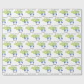 ゴルフパーソナライズされたテーマ名誕生日 ラッピングペーパー (フラット)