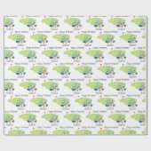 ゴルフパーソナライズされたテーマ名誕生日 ラッピングペーパー (フラット)