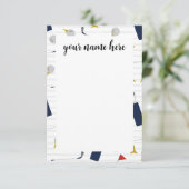 ゴルフパーソナライズされたノテカード サンキューカード (スタンド正面)