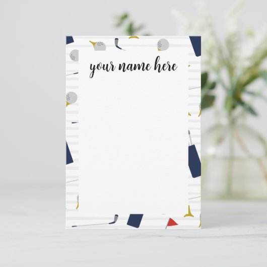 ゴルフパーソナライズされたノテカード サンキューカード (スタンド正面)