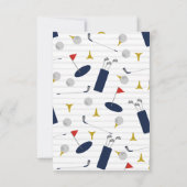 ゴルフパーソナライズされたノテカード サンキューカード (裏面)