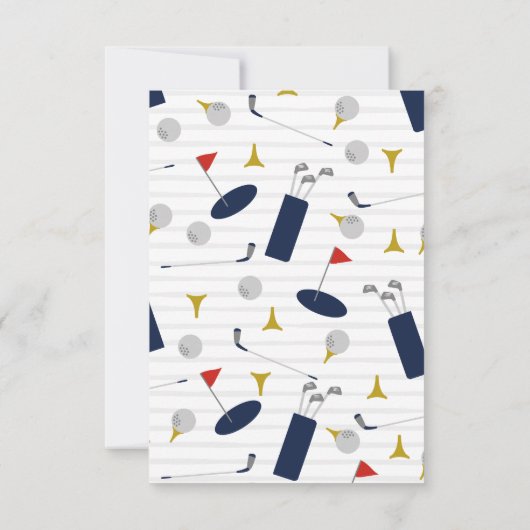 ゴルフパーソナライズされたノテカード サンキューカード (裏面)