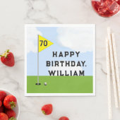 ゴルフパーソナライズされたパーティー スタンダードランチョンナプキン (インサイチュ)