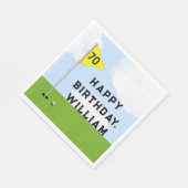 ゴルフパーソナライズされたパーティー スタンダードランチョンナプキン (角)