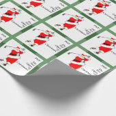 ゴルフパーソナライズされたホリデーギフト ラッピングペーパー (角)