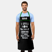 ゴルフパーソナライズされたホールインワンレシピ、ゴルおもしろいフ エプロン (着用した状態)