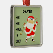 ゴルフパーソナライズされたホール・イン・ワン記念 メタルオーナメント (右)