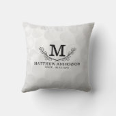 ゴルフパーソナライズされたボールパターン名モノグラム年齢 クッション (裏面)