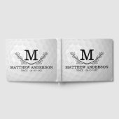 ゴルフパーソナライズされたボールパターン名モノグラム年齢 ゲストブック (全面)