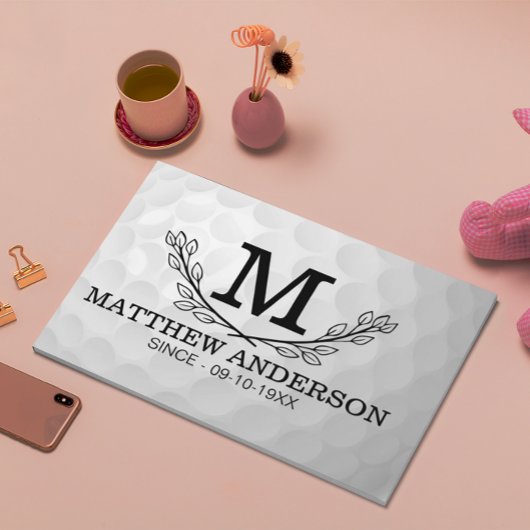 ゴルフパーソナライズされたボールパターン名モノグラム年齢 ゲストブック