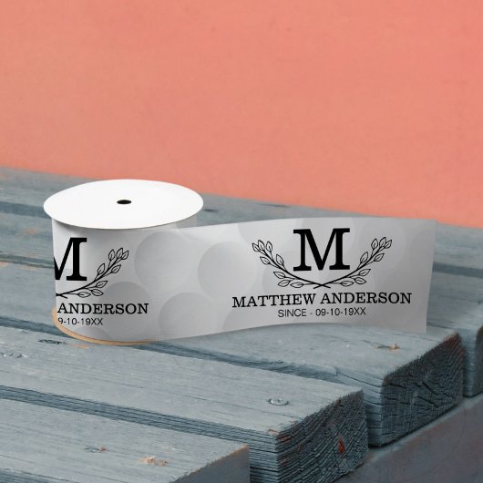 ゴルフパーソナライズされたボールパターン名モノグラム年齢 サテンリボン