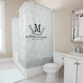 ゴルフパーソナライズされたボールパターン名モノグラム年齢 シャワーカーテン (インサイチュ)
