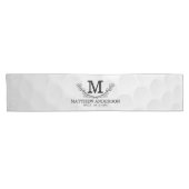 ゴルフパーソナライズされたボールパターン名モノグラム年齢 ショートテーブルランナー (横)