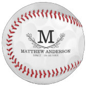ゴルフパーソナライズされたボールパターン名モノグラム年齢 ソフトボール (正面左)