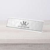 ゴルフパーソナライズされたボールパターン名モノグラム年齢 デスクネームプレート (正面)