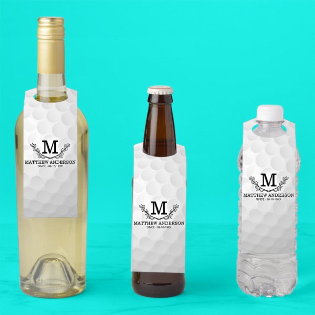 ゴルフパーソナライズされたボールパターン名モノグラム年齢 ドアノブサイン (クリエイターアップロード済み)