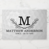 ゴルフパーソナライズされたボールパターン名モノグラム年齢 フードラベル (シングルラベル)