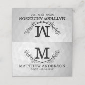 ゴルフパーソナライズされたボールパターン名モノグラム年齢 プレイスカード (外部開封)