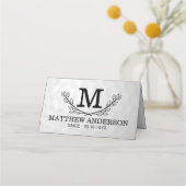 ゴルフパーソナライズされたボールパターン名モノグラム年齢 プレイスカード (裏面)