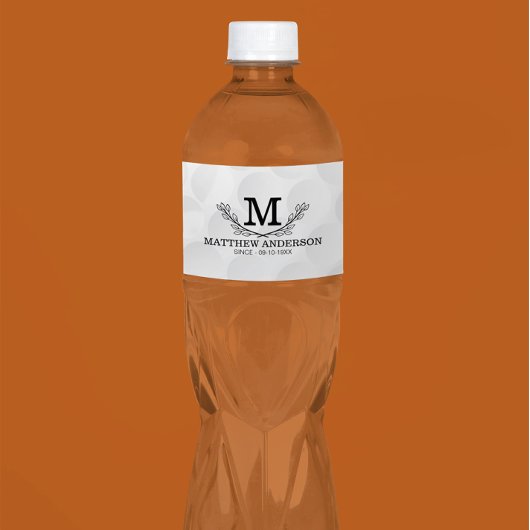 ゴルフパーソナライズされたボールパターン名モノグラム年齢 ペットボトルラベル