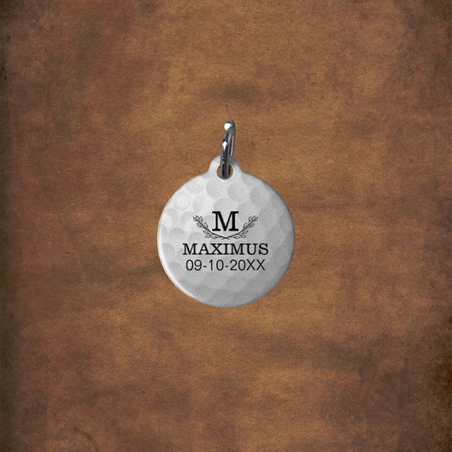 ゴルフパーソナライズされたボールパターン名モノグラム年齢 ペット　ネームタグ (クリエイターアップロード済み)