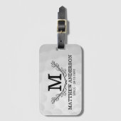 ゴルフパーソナライズされたボールパターン名モノグラム年齢 ラゲッジタグ (正面縦)