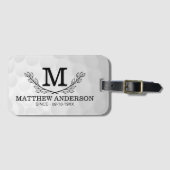 ゴルフパーソナライズされたボールパターン名モノグラム年齢 ラゲッジタグ (正面横)