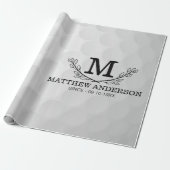 ゴルフパーソナライズされたボールパターン名モノグラム年齢 ラッピングペーパー (アンロールド)