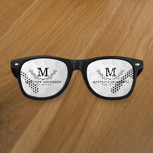 ゴルフパーソナライズされたボールパターン名モノグラム年齢 レトロサングラス